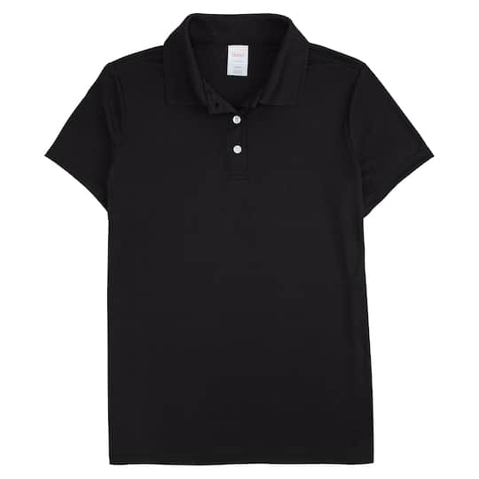 Hanes Sport Cool DRI Women's Performance Polo Shirt in Black | 3XL | Michaels®